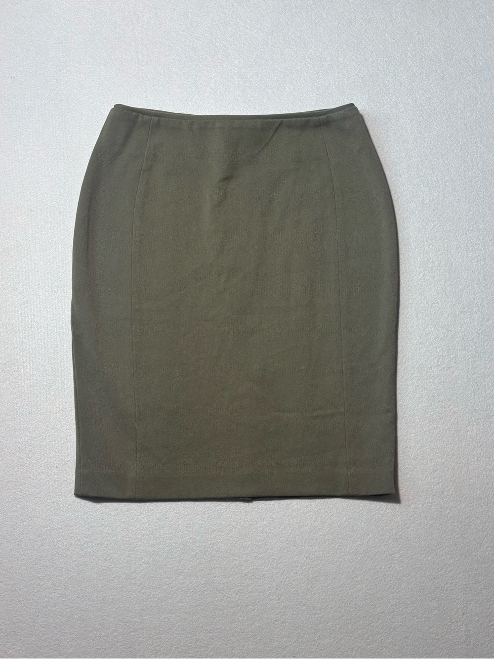 H&M Olive Green Pencil Skirt - Size 6 - Stretch Workwear